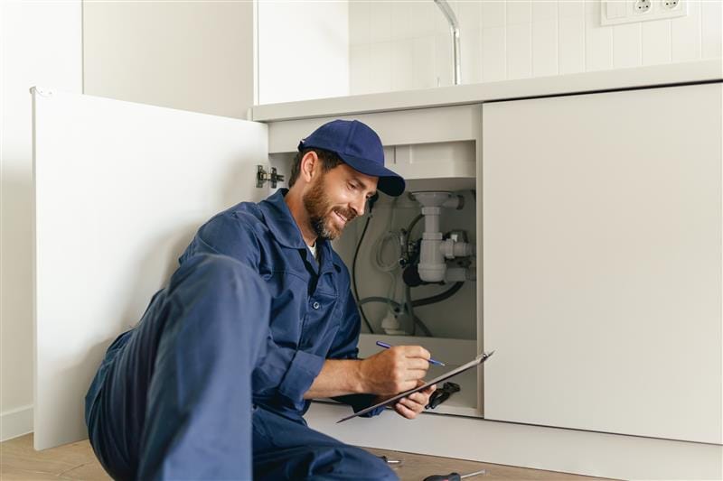 Residential plumber providing service in a Carmichael home